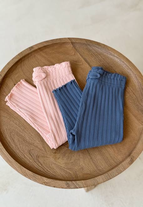 Lot de 2 leggings enfant côtelés dina Rose 1 - vertbaudet enfant 