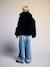 Veste fausse fourrure fille noir 9 - vertbaudet enfant 