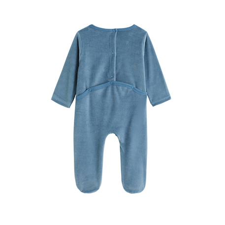 Pyjama bébé en velours edouard Bleu 3 - vertbaudet enfant 