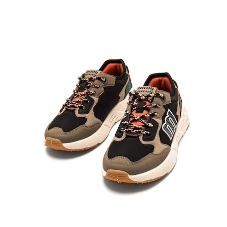 Sneakers garçon synthétique lacets Brown+White 4 - vertbaudet enfant 