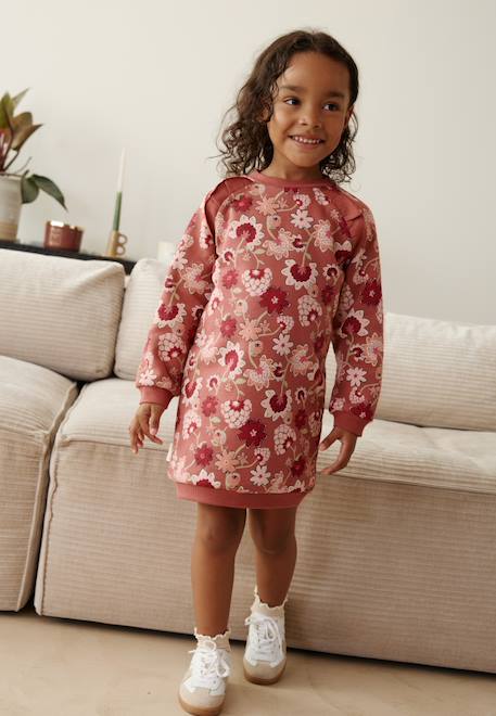 Robe enfant en molleton harmony Rose 1 - vertbaudet enfant 