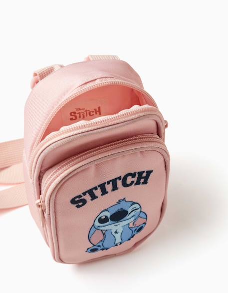 Sac téléphone avec imprimé stitch et bandoulière réglable Rose 3 - vertbaudet enfant 
