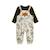 Ensemble salopette bébé en molleton et t-shirt ginkgo Ecru 2 - vertbaudet enfant 