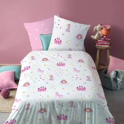 Linge de maison et décoration-Parure de lit imprimée 100% coton, merveille