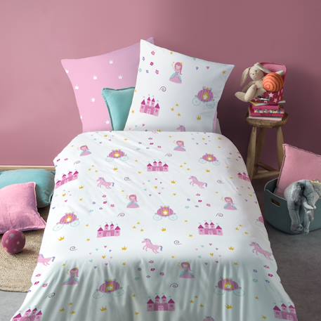 Parure de lit imprimée 100% coton, merveille Rose 1 - vertbaudet enfant 