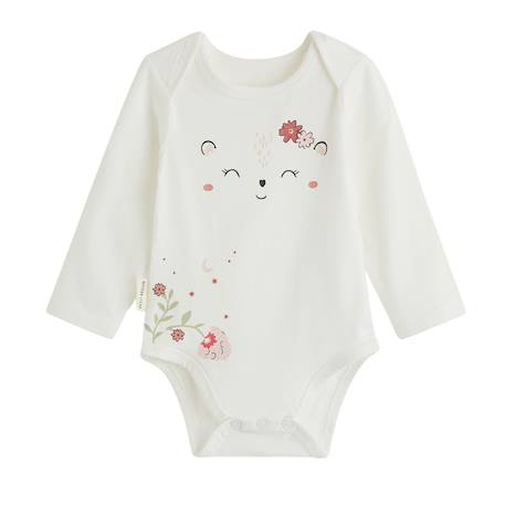 Lot de 2 bodies bébé manches longues harmony Ecru 4 - vertbaudet enfant 
