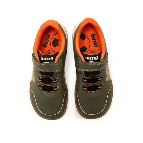 Sneakers garçon synthétique lacets barefoot Black+Green 8 - vertbaudet enfant 
