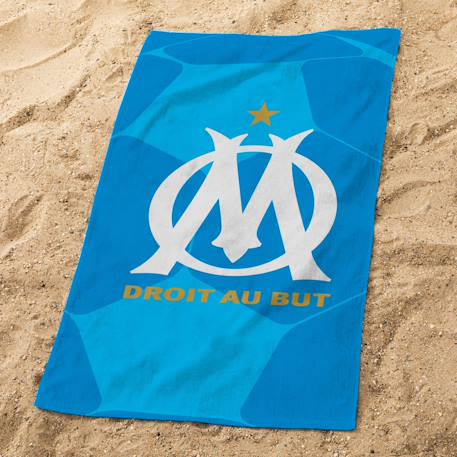 Serviette de bain et de plage imprimée 100% coton, om harit Bleu 2 - vertbaudet enfant 