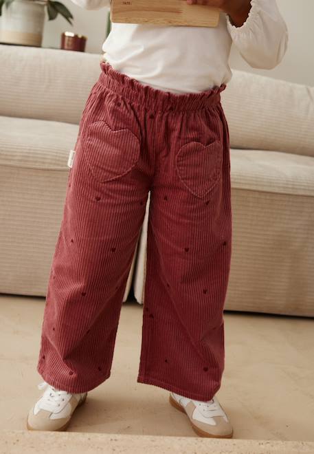 Fille-Pantalon enfant en velours côtelé aimée