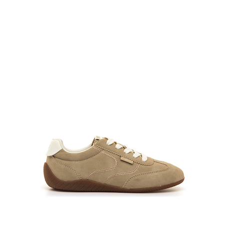 Sneakers filles synthétique lacets Beige+Brown+White 1 - vertbaudet enfant 