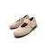 Chaussures filles synthétique fermeture adhésive Beige 4 - vertbaudet enfant 