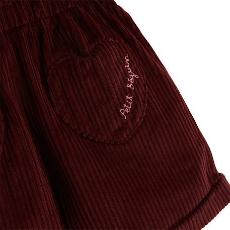 Short enfant en velours côtelé aimée Bordeaux 5 - vertbaudet enfant 
