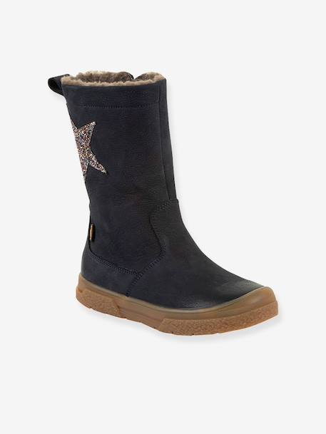 Filles Bottes PULSE TEX STAR BOOTS WOOL Froddo bleu foncé+bordeaux+noir 1 - vertbaudet enfant 