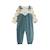 Ensemble salopette bébé en velours côtelé et t-shirt ginkgo Vert 2 - vertbaudet enfant 