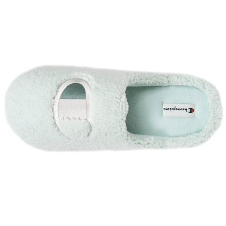 Chaussons mules sherpa stylé et chaud confort douillets et moelleux Ivoire+Vert d'eau 8 - vertbaudet enfant 