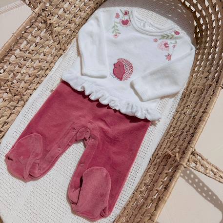 Pyjama bébé en velours harmony Rose 5 - vertbaudet enfant 