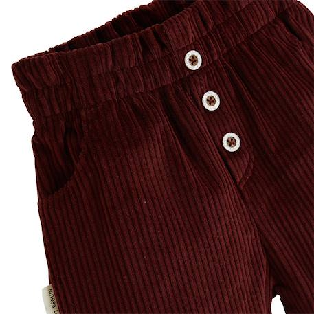 Short enfant en velours côtelé aimée Bordeaux 4 - vertbaudet enfant 