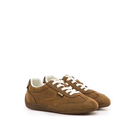 Sneakers filles synthétique lacets Beige+Brown+White 7 - vertbaudet enfant 