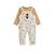 Ensemble salopette bébé en molleton et t-shirt moka Ecru 2 - vertbaudet enfant 