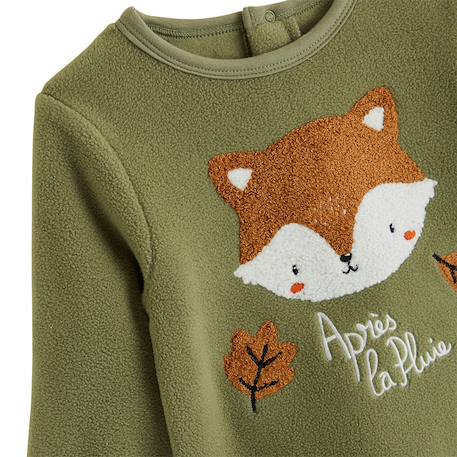 Pyjama enfant 2 pièces en polaire ginkgo Vert 3 - vertbaudet enfant 