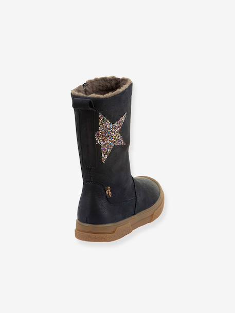 Filles Bottes PULSE TEX STAR BOOTS WOOL Froddo bleu foncé+bordeaux+noir 4 - vertbaudet enfant 