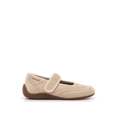 Chaussures filles synthétique fermeture adhésive Beige 1 - vertbaudet enfant 