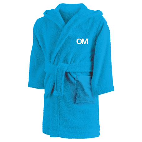 Peignoir enfant brodé à capuche 100% coton, om 1899 Bleu 4 - vertbaudet enfant 