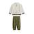 Ensemble enfant sweat et pantalon en sherpa ginkgo Vert 2 - vertbaudet enfant 