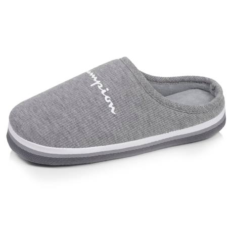 Chaussons mules suédine ultra confort moelleux souple et lavable Gris chiné clair+Noir 1 - vertbaudet enfant 