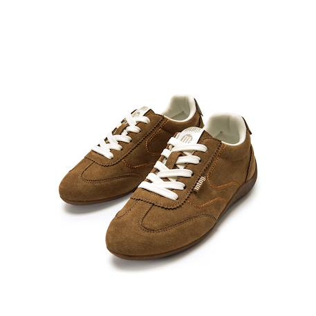 Sneakers filles synthétique lacets Beige+Brown+White 6 - vertbaudet enfant 