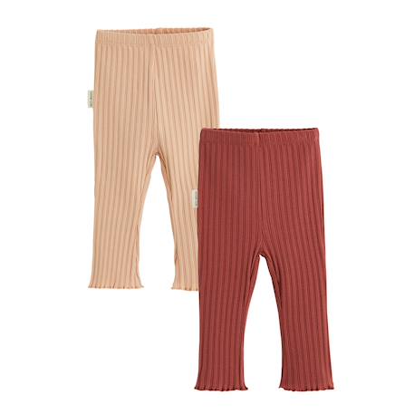 Lot de 2 leggings enfant côtelés léa Rose 2 - vertbaudet enfant 