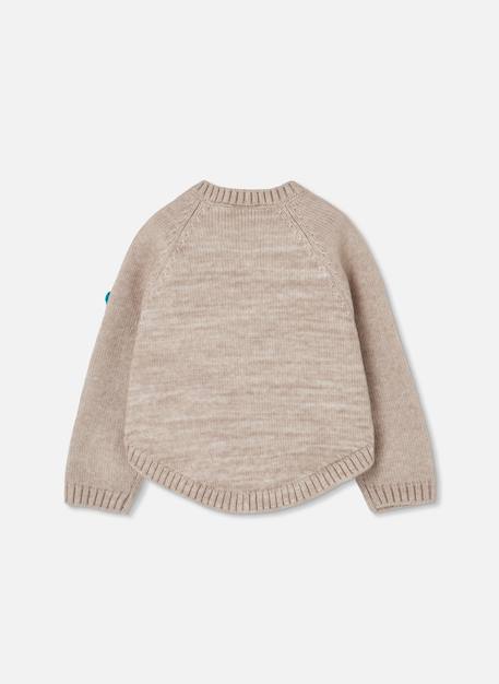 Pull fille avec fleurs au crochet Beige 3 - vertbaudet enfant 