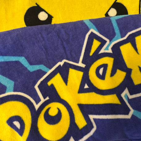 Serviette de bain et de plage imprimée 100% coton, pokemon volt Bleu 3 - vertbaudet enfant 