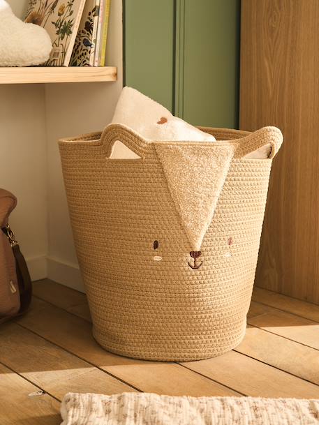 Panier en corde de coton écureuil moka 1 - vertbaudet enfant 