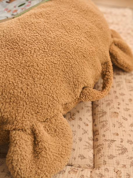 Coussin de sol ourson sherpa beige 2 - vertbaudet enfant 