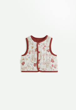 -Veste sans manches enfant réversible en coton matelassé léa