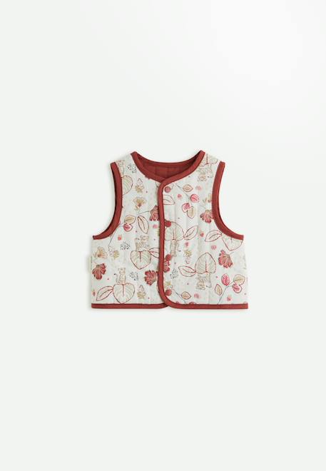 Fille-Manteau-Veste-Veste sans manches enfant réversible en coton matelassé léa