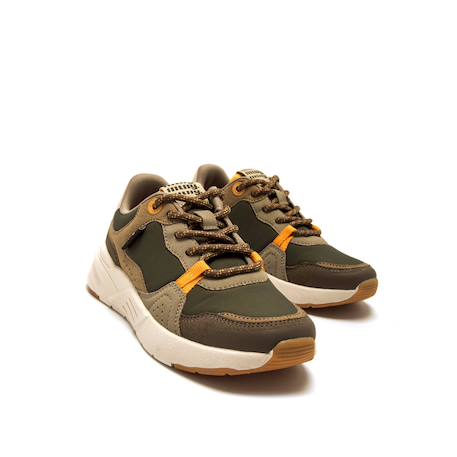 Sneakers garçon synthétique lacets Brown+Grey 4 - vertbaudet enfant 