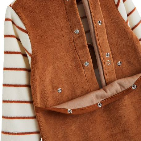 Pyjama bébé en velours moka Marron 5 - vertbaudet enfant 