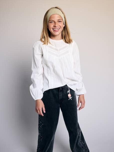Blouse fille écru 6 - vertbaudet enfant 
