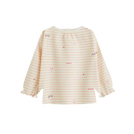 Lot de 2 t-shirts bébé manches longues aimée Ecru 6 - vertbaudet enfant 