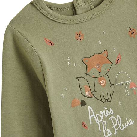 Lot de 2 t-shirts bébé manches longues ginkgo Vert 4 - vertbaudet enfant 