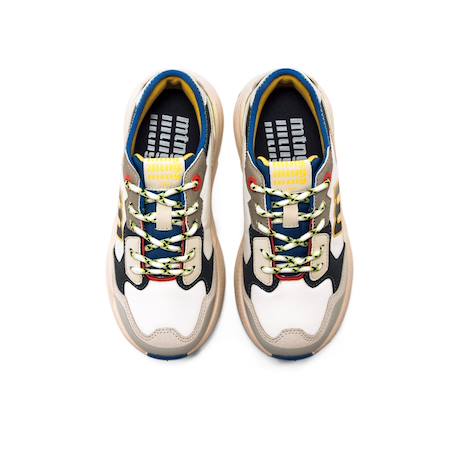 Sneakers garçon synthétique lacets Brown+White 7 - vertbaudet enfant 