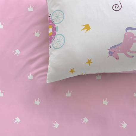 Parure de lit imprimée 100% coton, merveille Rose 2 - vertbaudet enfant 