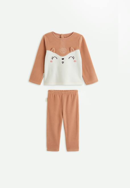 Pyjama enfant 2 pièces en polaire aimée Rose 1 - vertbaudet enfant 