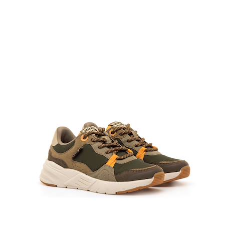 Sneakers garçon synthétique lacets Brown+Grey 5 - vertbaudet enfant 