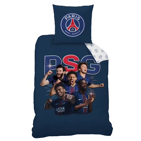 Parure de lit imprimée 100% coton, psg winners Bleu 3 - vertbaudet enfant 