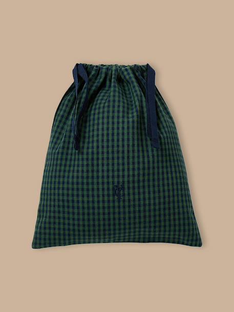 Pyjama grand-père carreaux garçon Carreaux bleu/vert 3 - vertbaudet enfant 