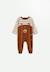 Pyjama bébé en velours moka Marron 1 - vertbaudet enfant 