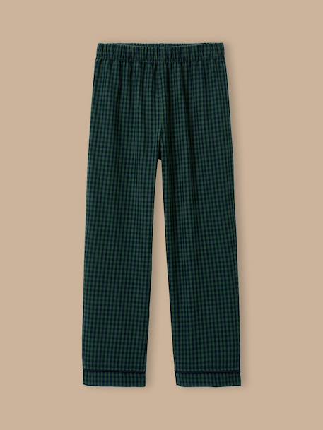 Pyjama grand-père carreaux garçon Carreaux bleu/vert 4 - vertbaudet enfant 